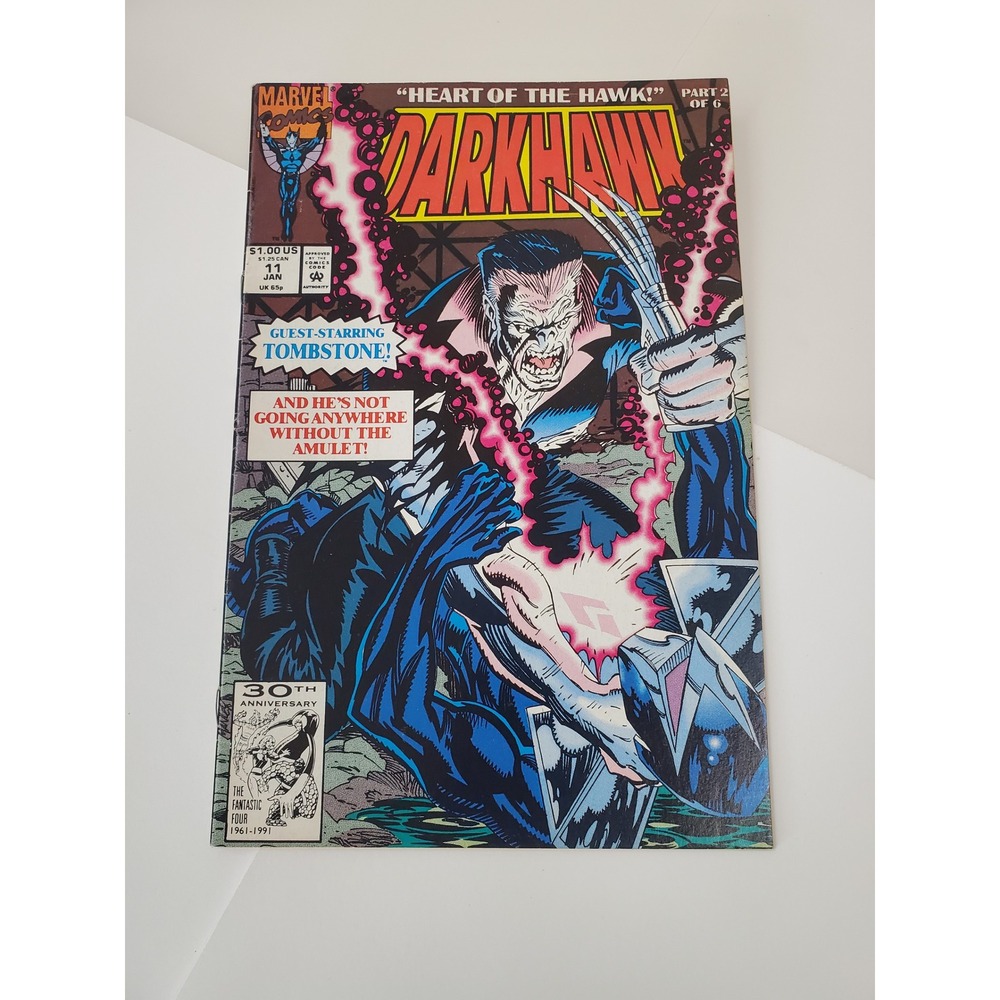 Marvel Comics Darkhawk #11 Jan 1992 Tombstone Heart of the Hawk Part 2‎ of 6